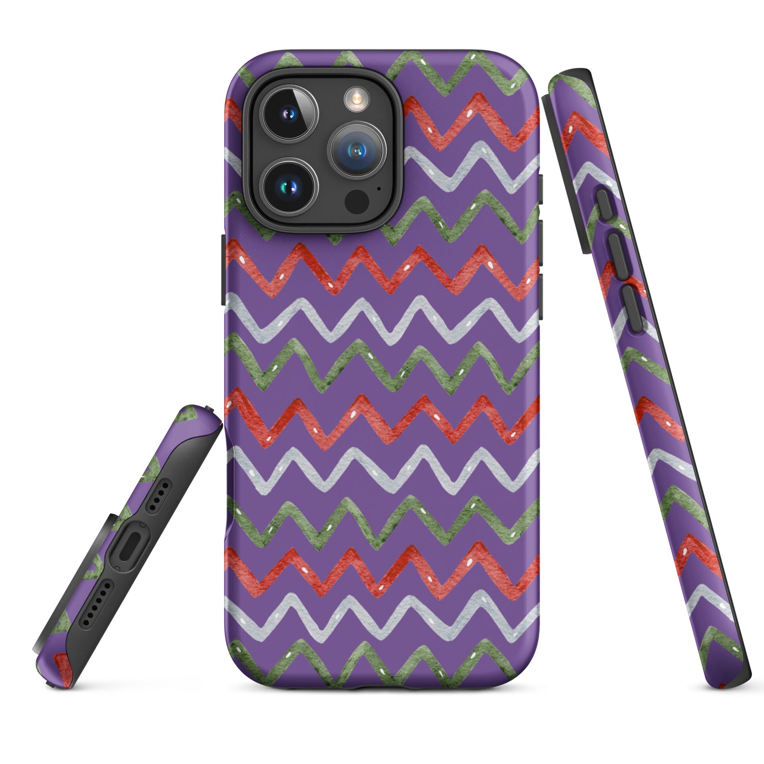 Zigzag Holiday Stripes Tough Case for iPhone