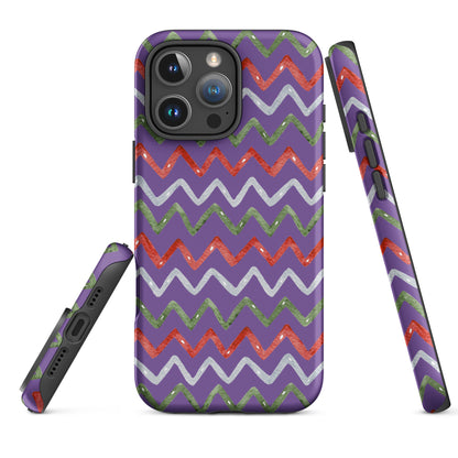 Zigzag Holiday Stripes Tough Case for iPhone