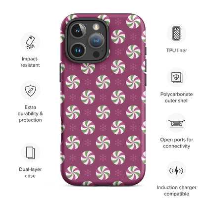 Berry Peppermint Tough Case for iPhone