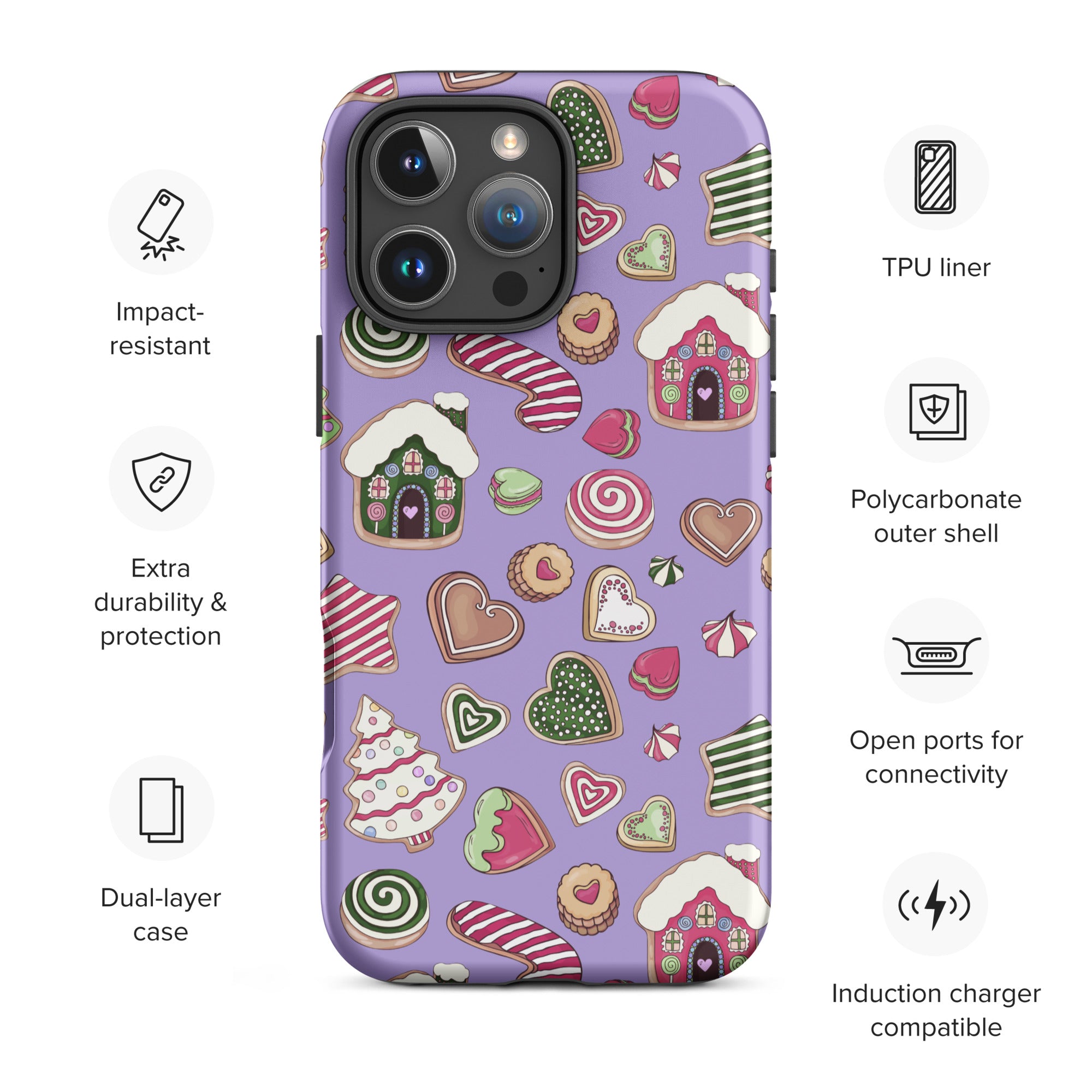 Lavender Gingerbread Tough Case for iPhone