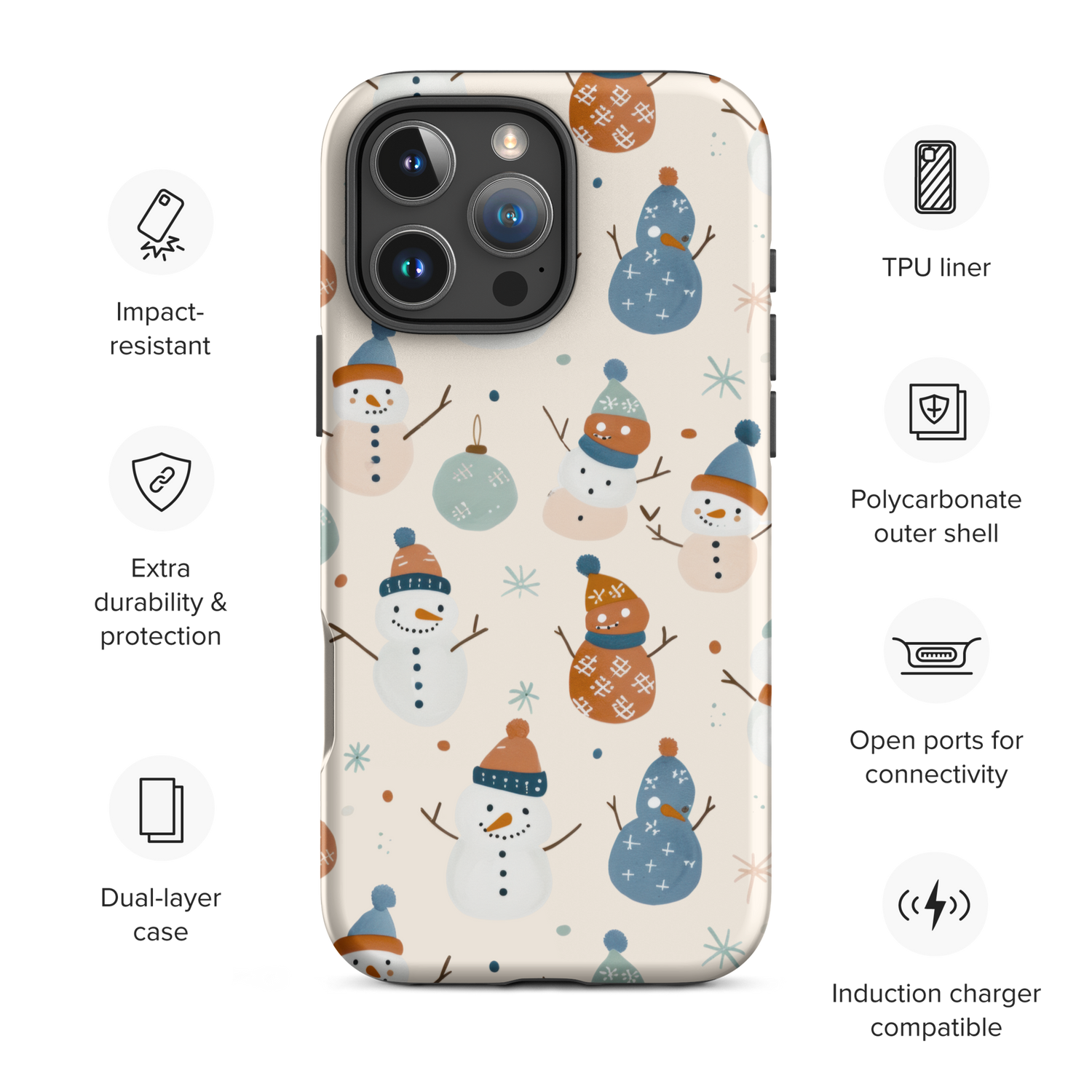 Snow Day Charm Tough Case for iPhone