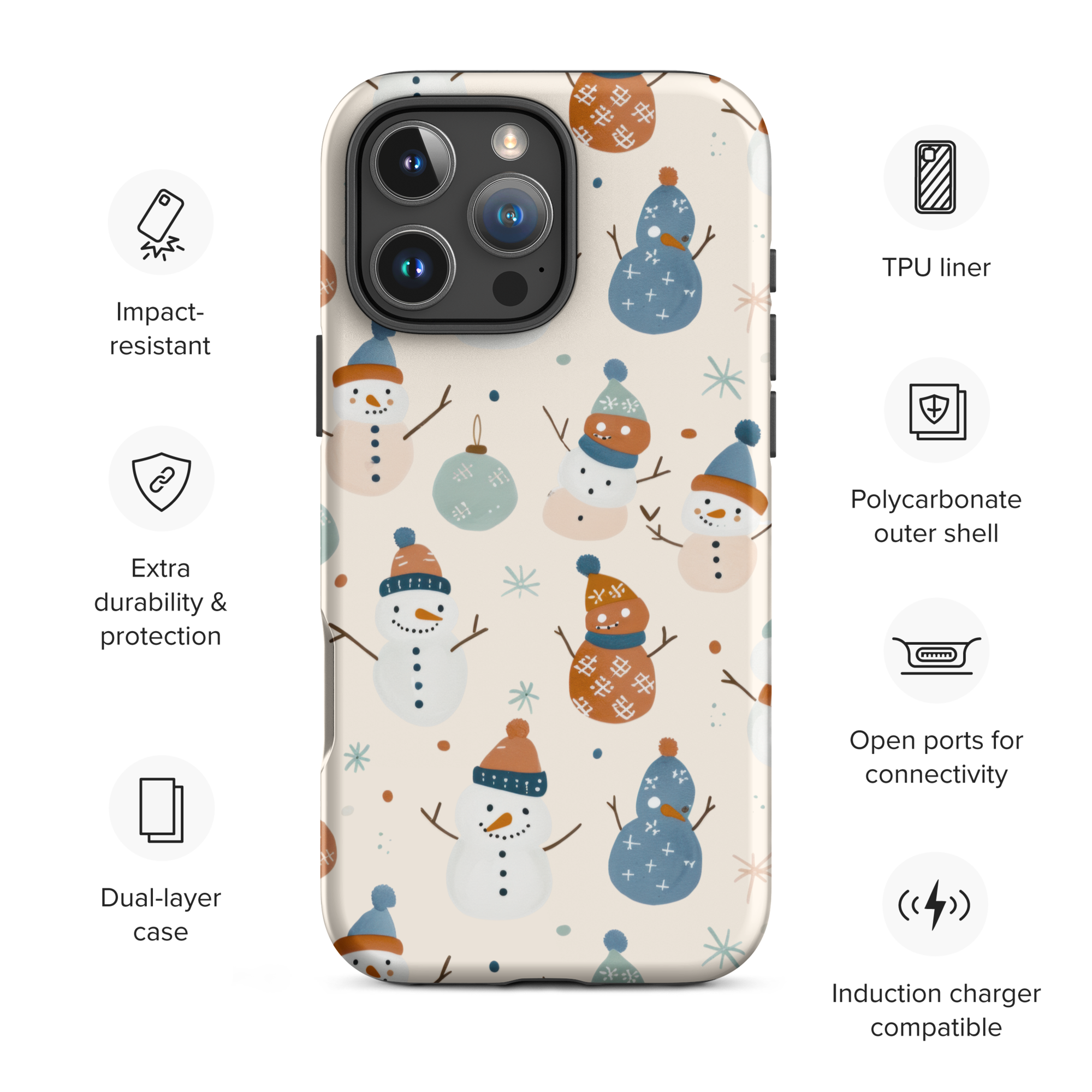 Snow Day Charm Tough Case for iPhone