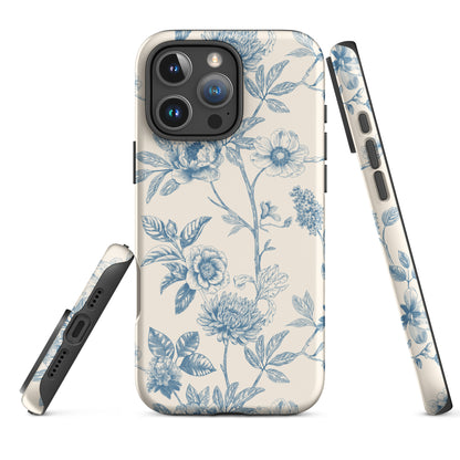 French Toile Floral Tough Case for iPhone