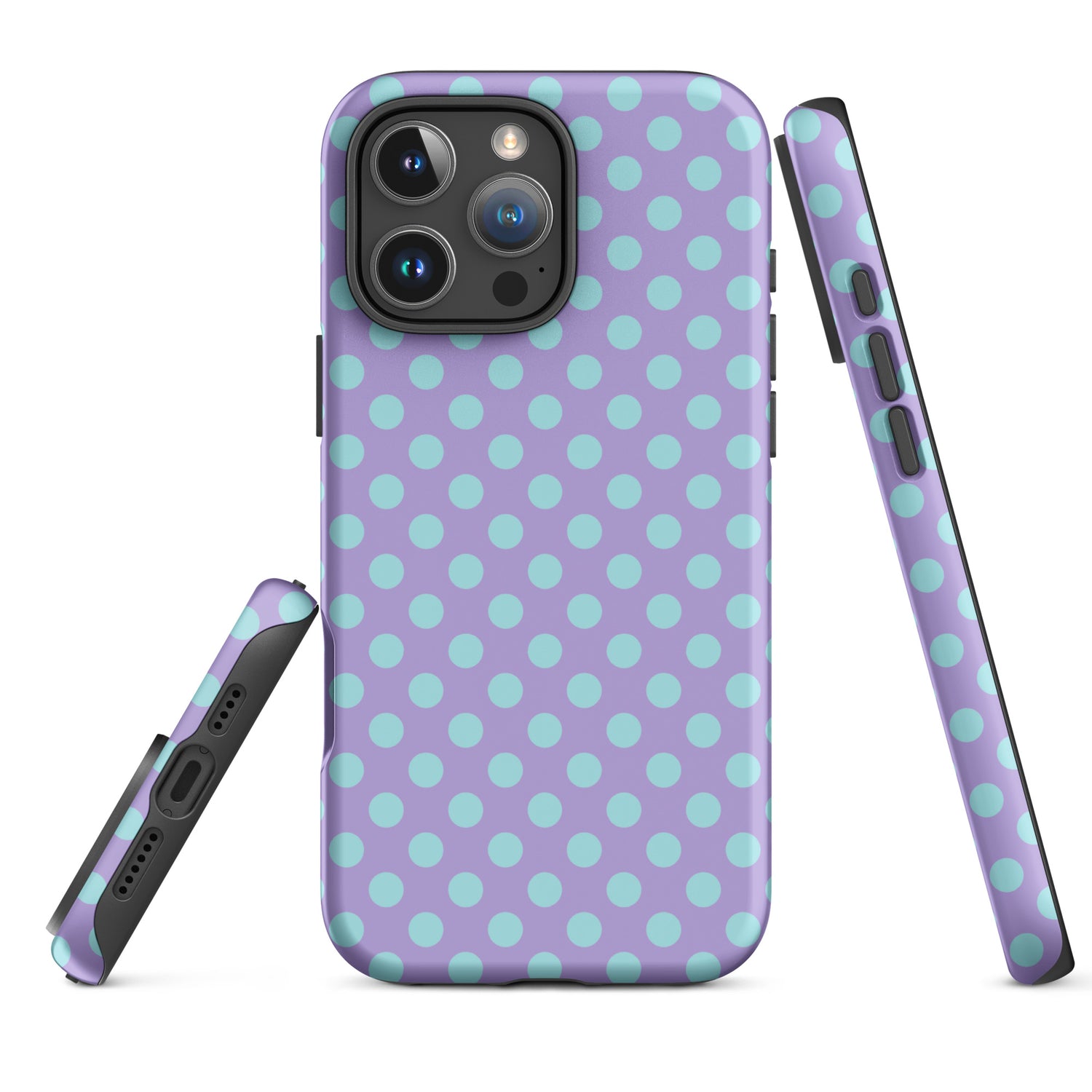 Mint Polka Dot Lavender Tough Case for iPhone