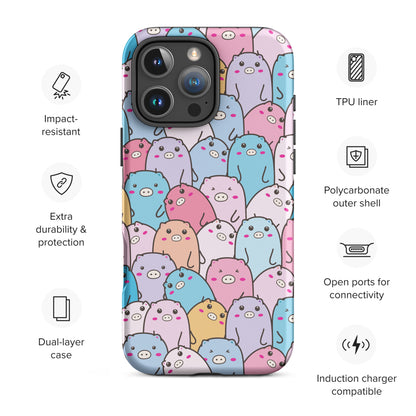 Cute Piggy Tough Case for iPhone