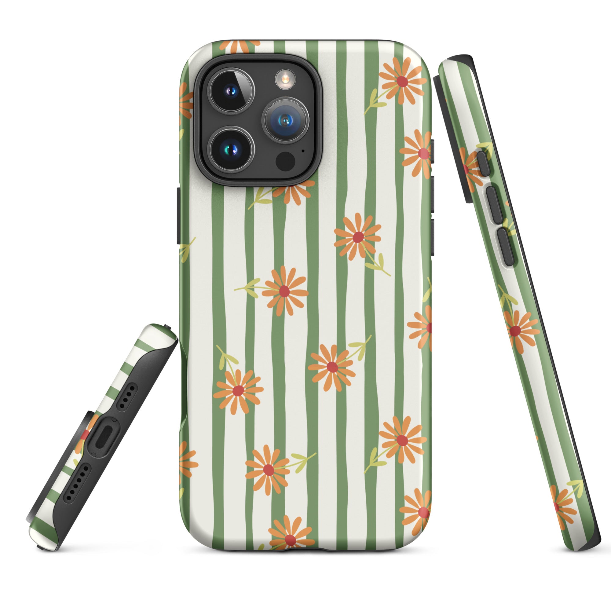 Daisy Stripe Tough Case for iPhone