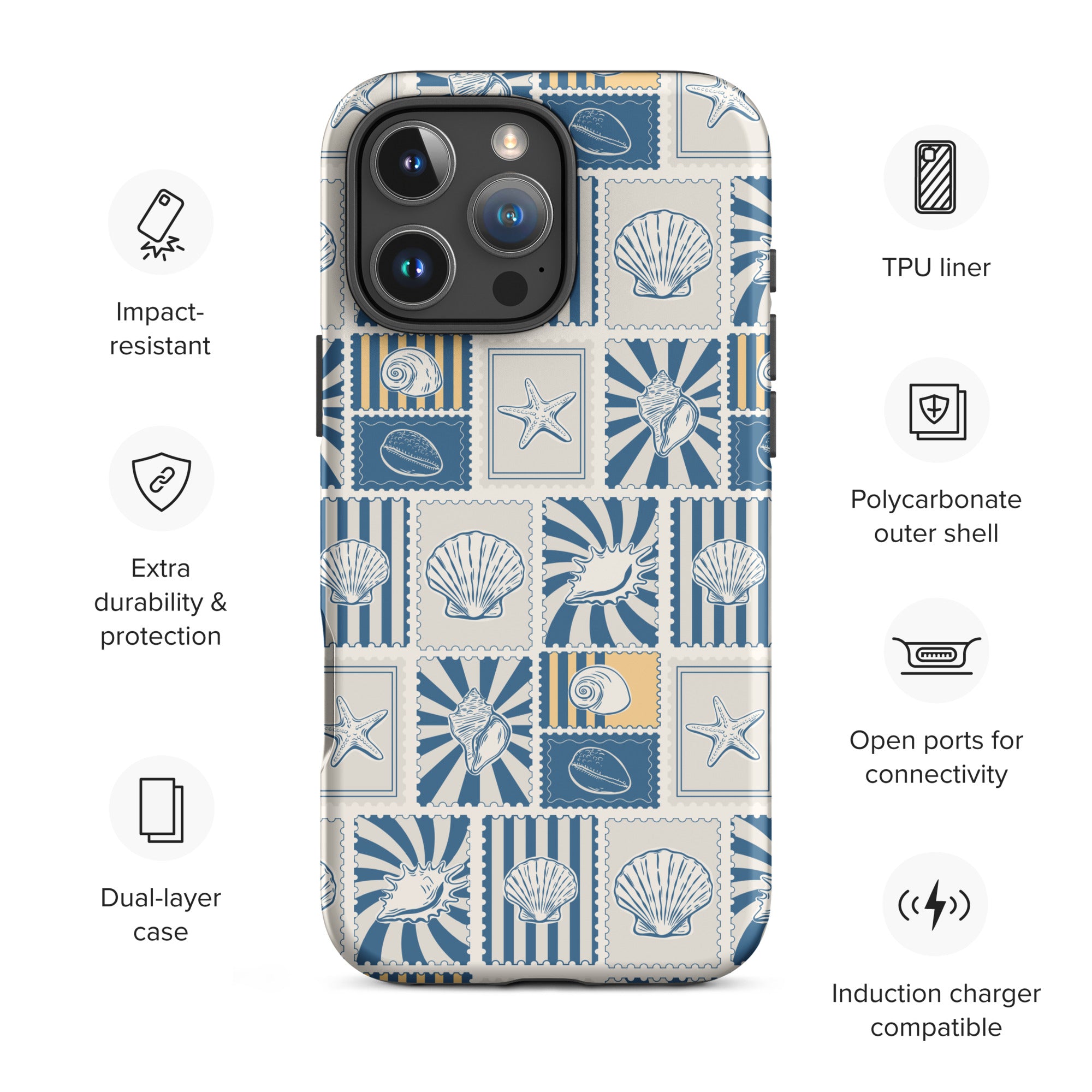 Coastal Patchwork Tough Case for iPhone
