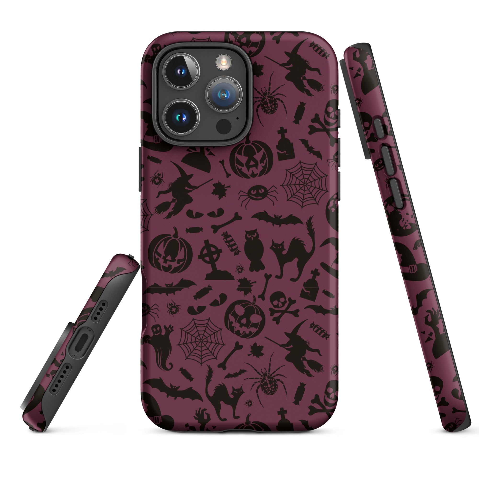 Burgundy Spooky Halloween Tough Case for iPhone