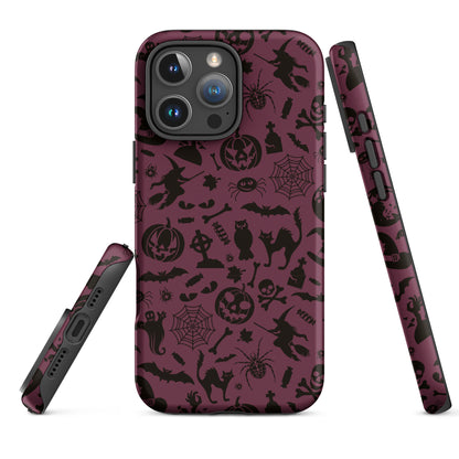 Burgundy Spooky Halloween Tough Case for iPhone