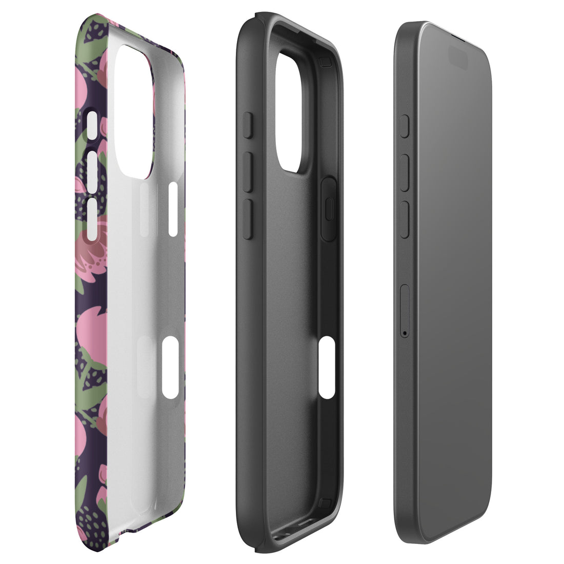 Deep Purple Pink Peony Tough Case for iPhone