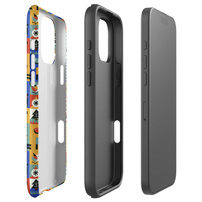 Retro Christmas Pattern Tough Case for iPhone