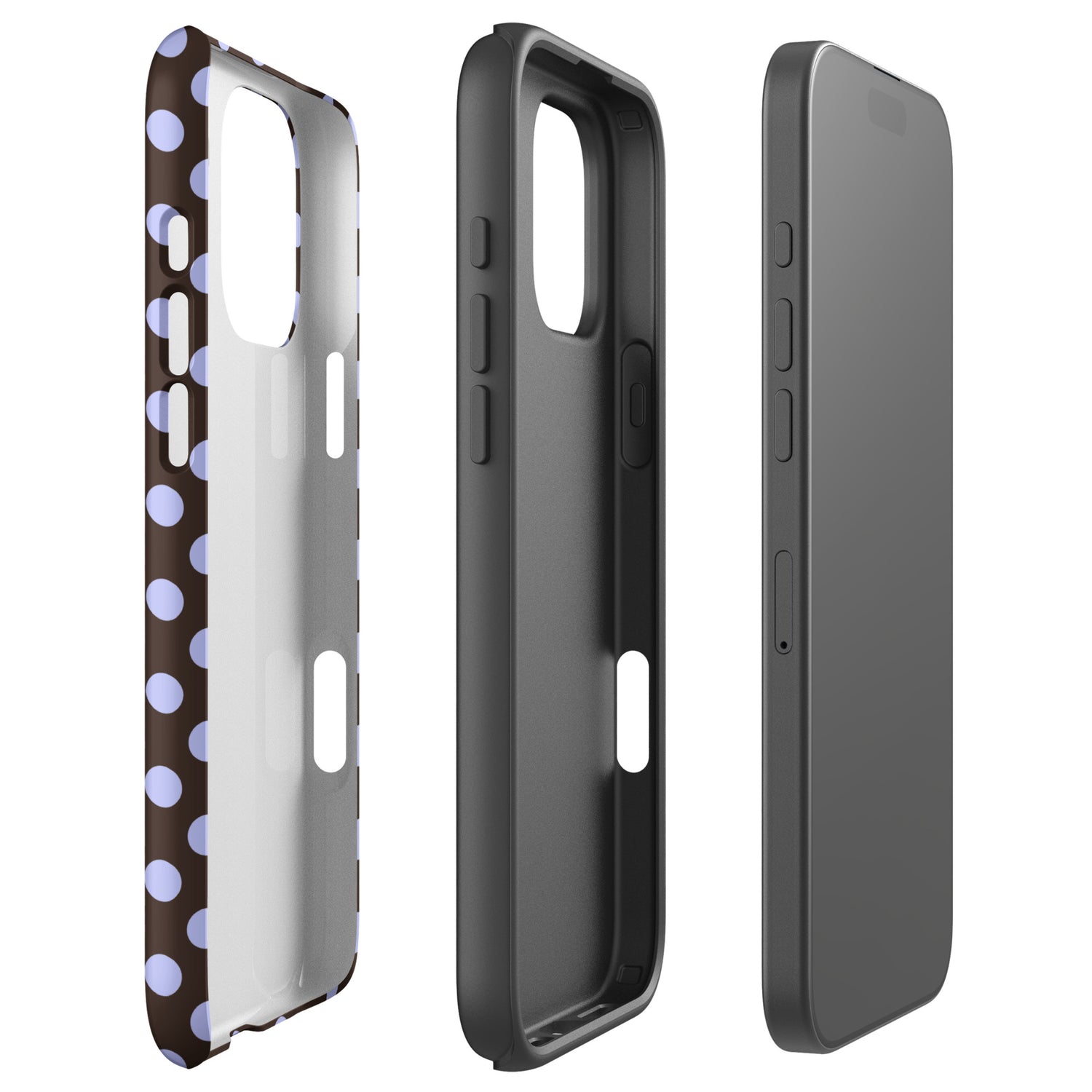 Chocolate Brown Polka Dot Tough Case for iPhone