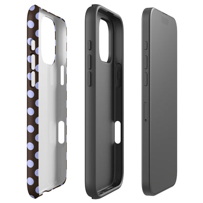 Chocolate Brown Polka Dot Tough Case for iPhone