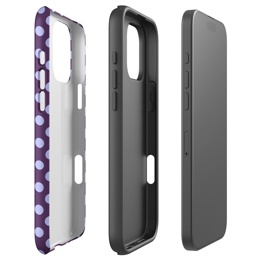Deep Purple Polka Dot Lavender Tough Case for iPhone