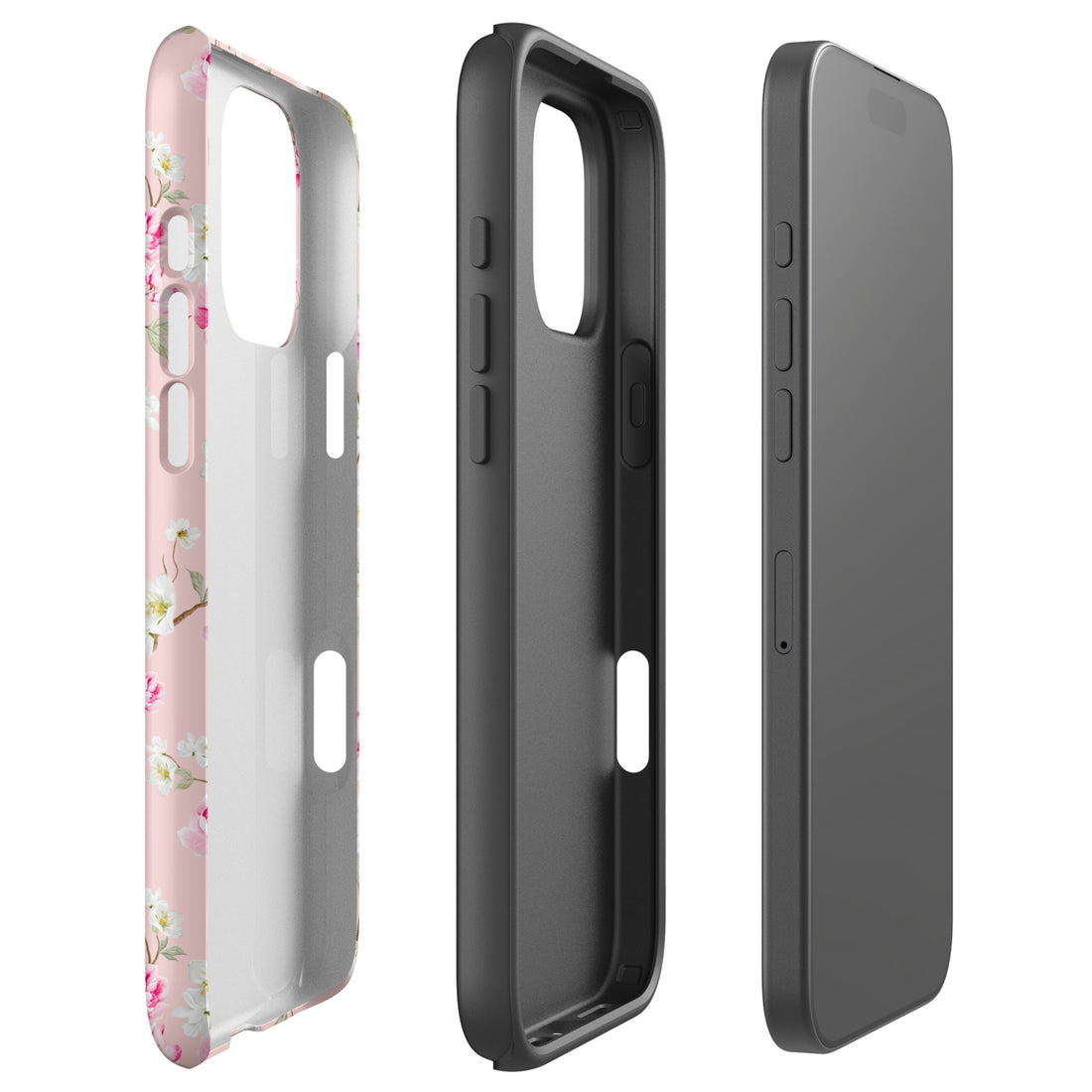 Blush Pink Cherry Blossom Floral Tough Case for iPhone