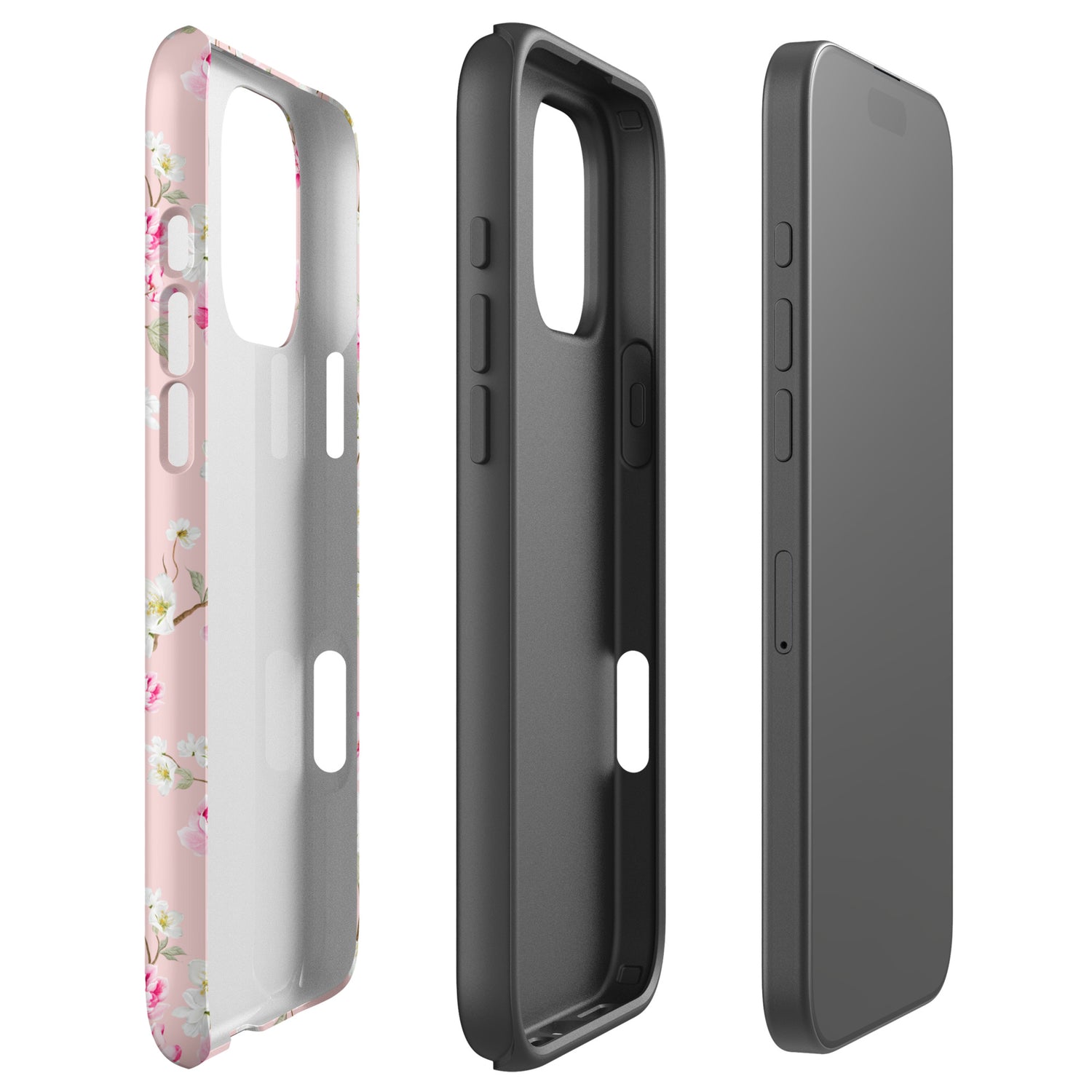Blush Pink Cherry Blossom Floral Tough Case for iPhone
