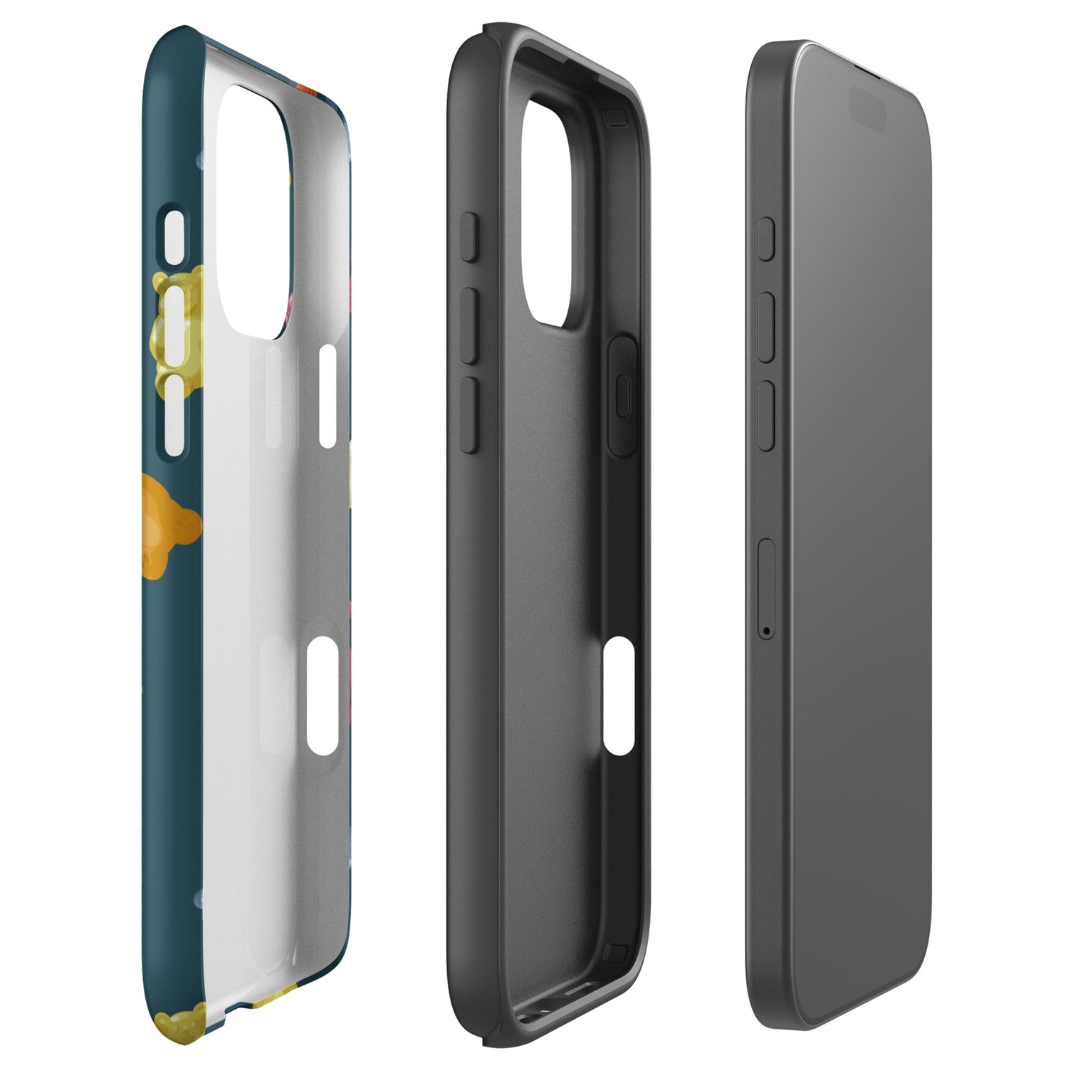 Deep Teal Gummy Bear Aesthetic Tough Case for iPhone