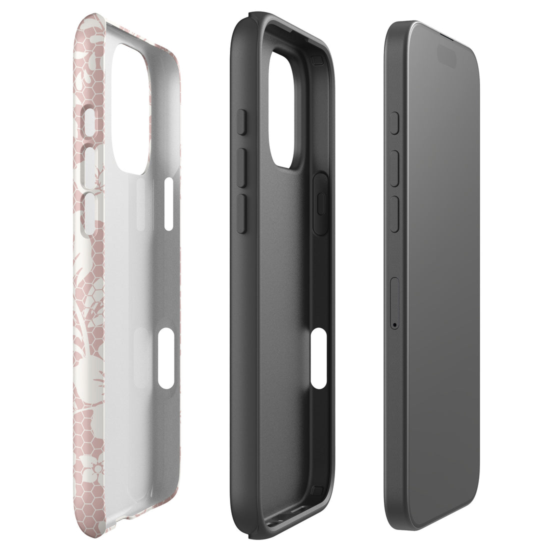 Blush Lace Floral Tough Case for iPhone