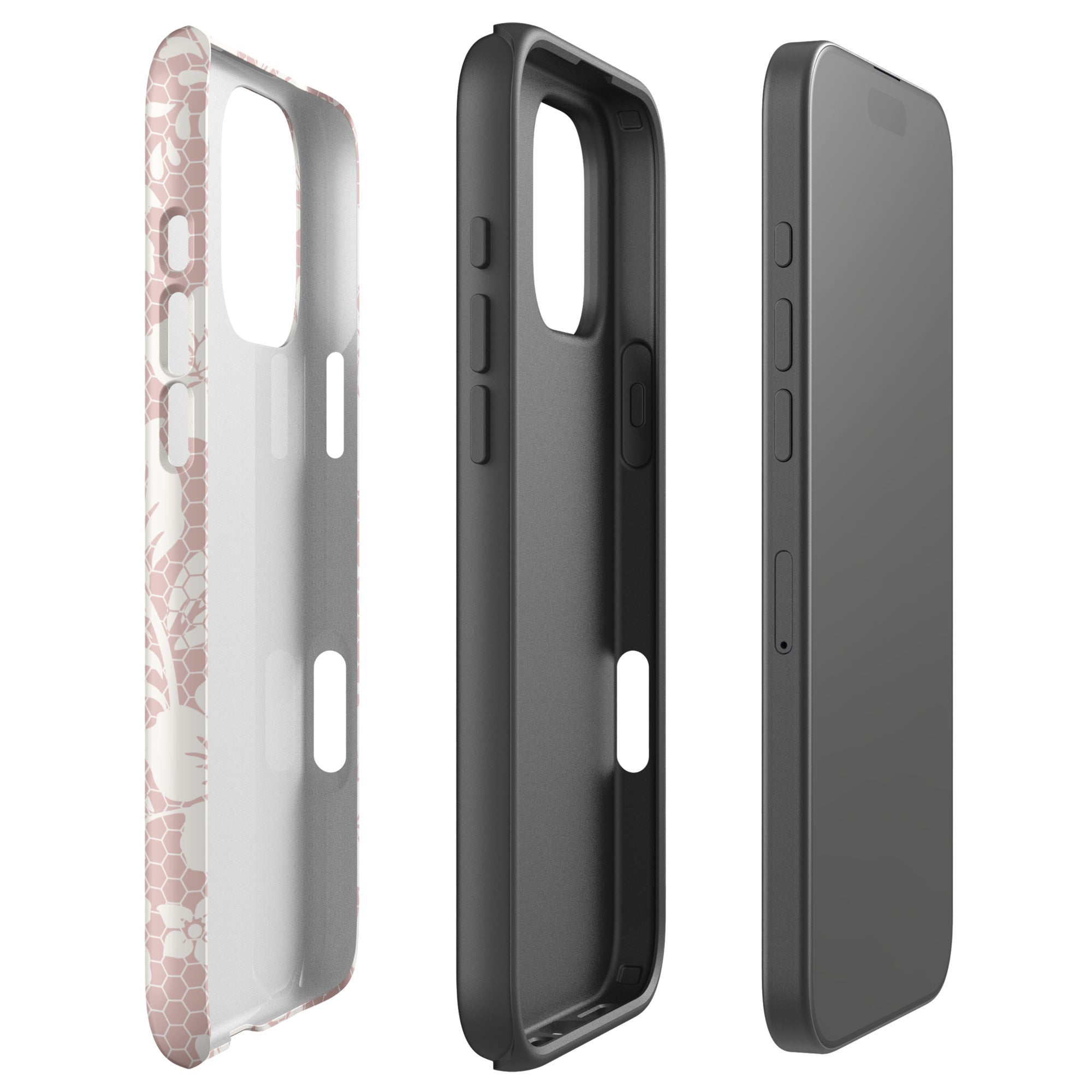 Blush Lace Floral Tough Case for iPhone