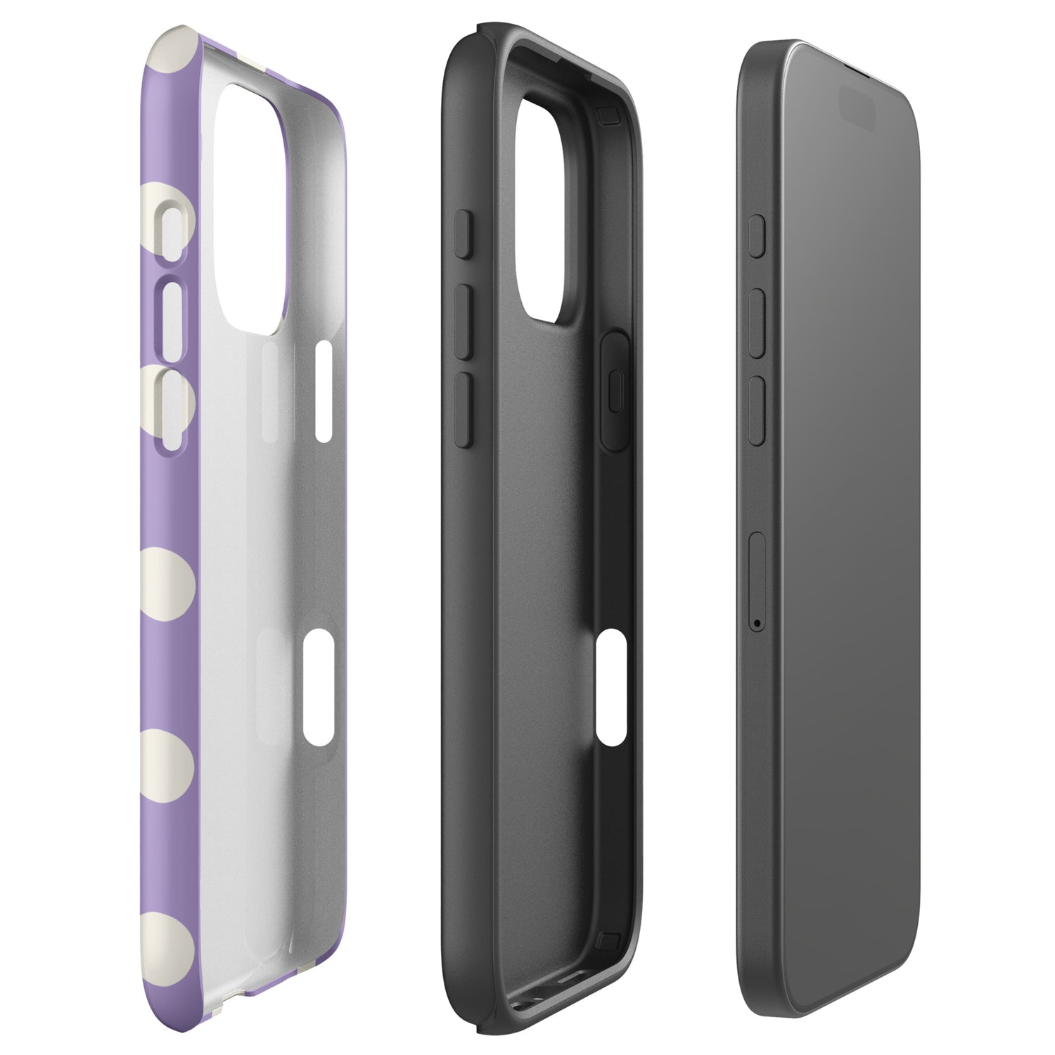 Lavender Polka Dot Tough Case for iPhone