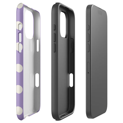 Lavender Polka Dot Tough Case for iPhone