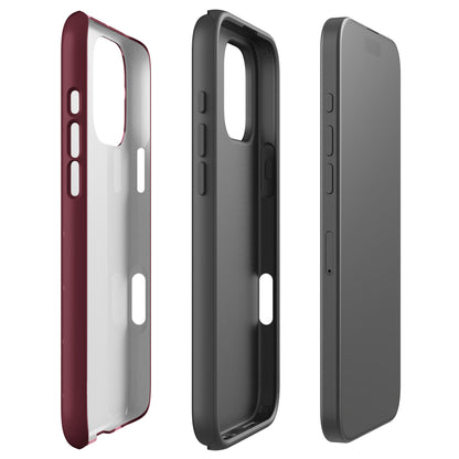 Burgundy Pink Polka Dot Tough Case for iPhone