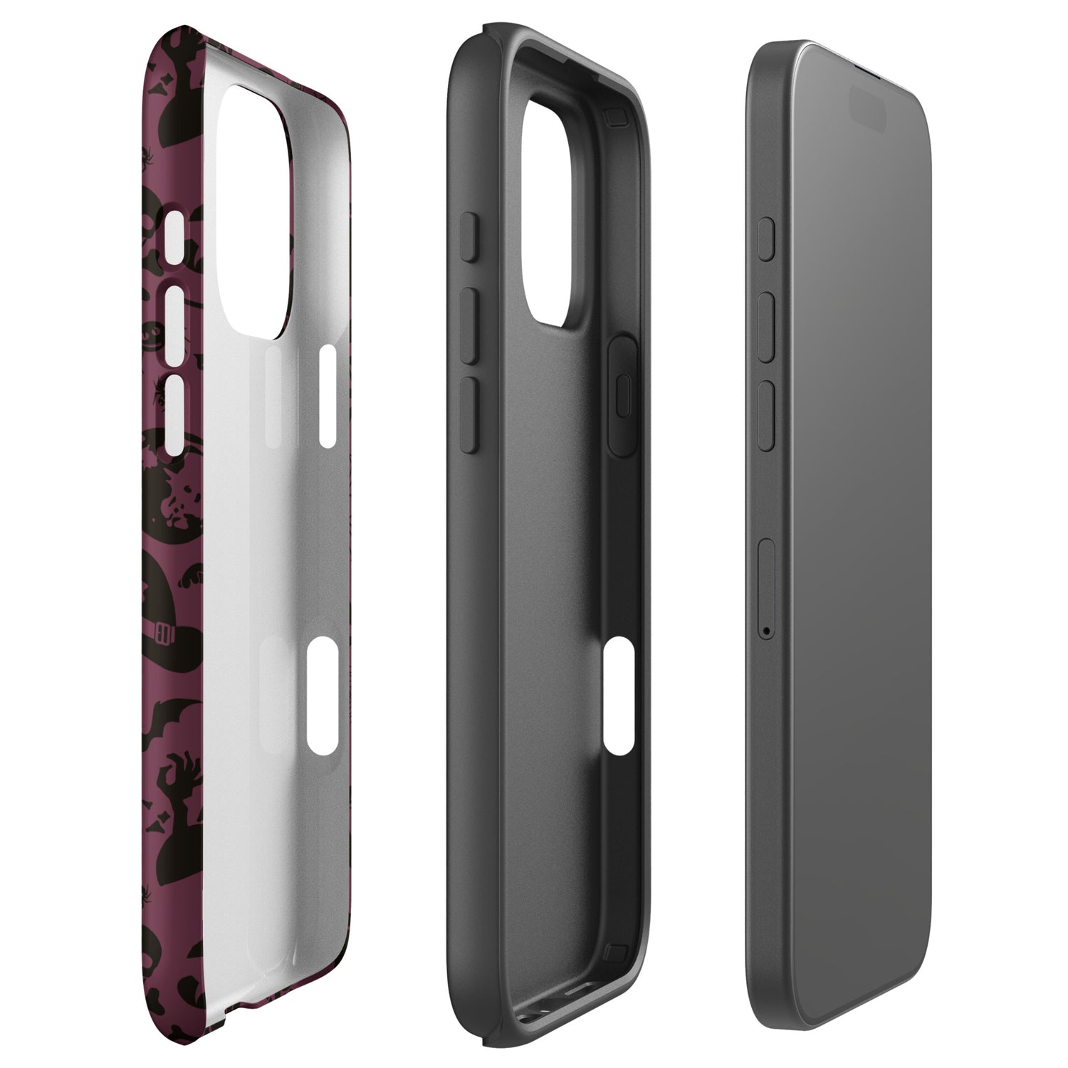 Burgundy Spooky Halloween Tough Case for iPhone