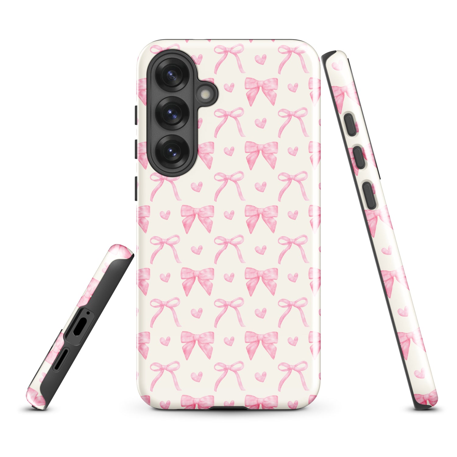 Pink Ribbon Hearts Tough Case for Samsung
