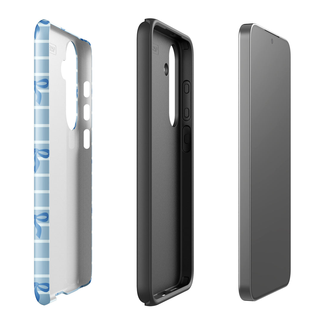 Blue Bow Striped Tough Case for Samsung