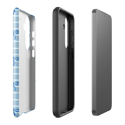 Blue Bow Striped Tough Case for Samsung