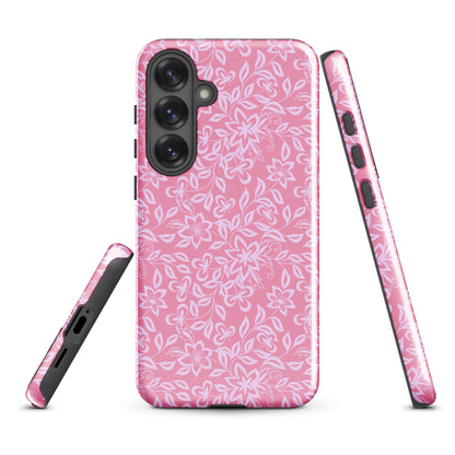 Pink Floral Vintage Tough Case for Samsung