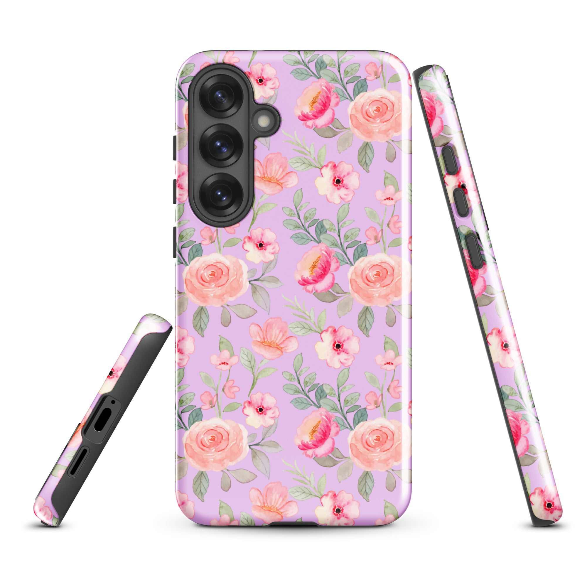 Vintage Rose Floral Tough Case for Samsung