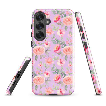 Vintage Rose Floral Tough Case for Samsung