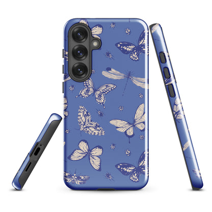 Butterfly Garden Blue Tough Case for Samsung