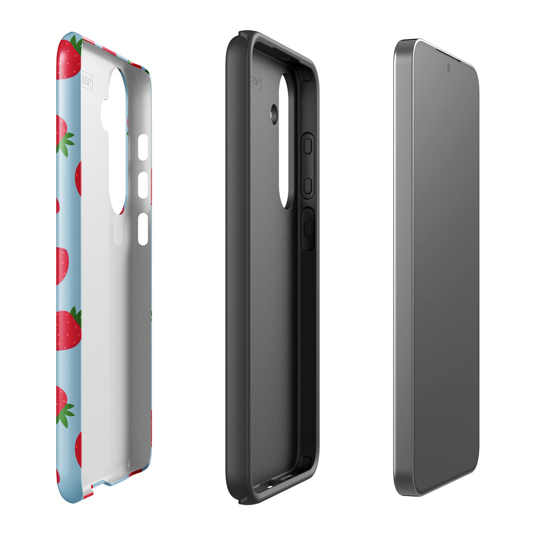Blue Strawberry Print Tough Case for Samsung