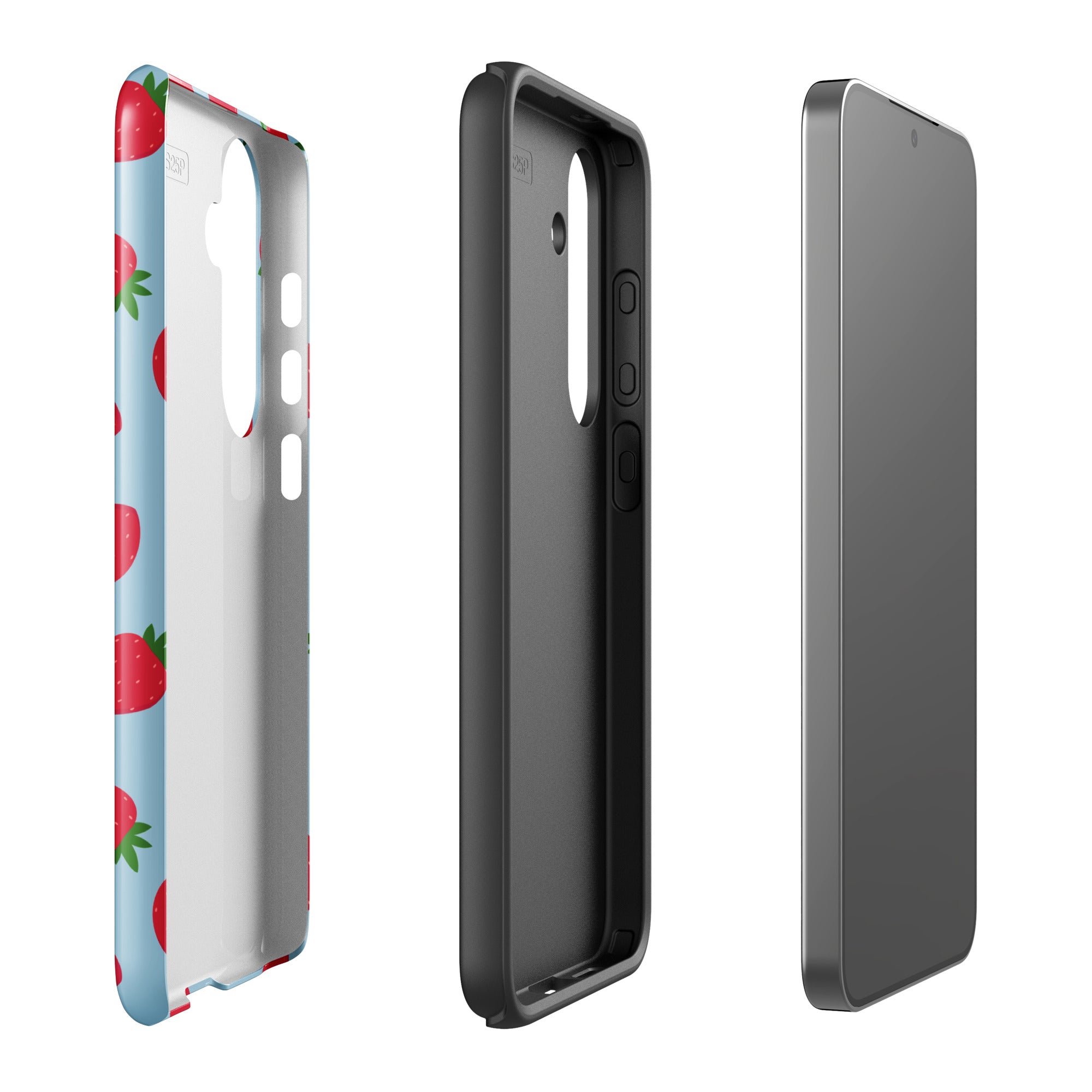 Blue Strawberry Print Tough Case for Samsung