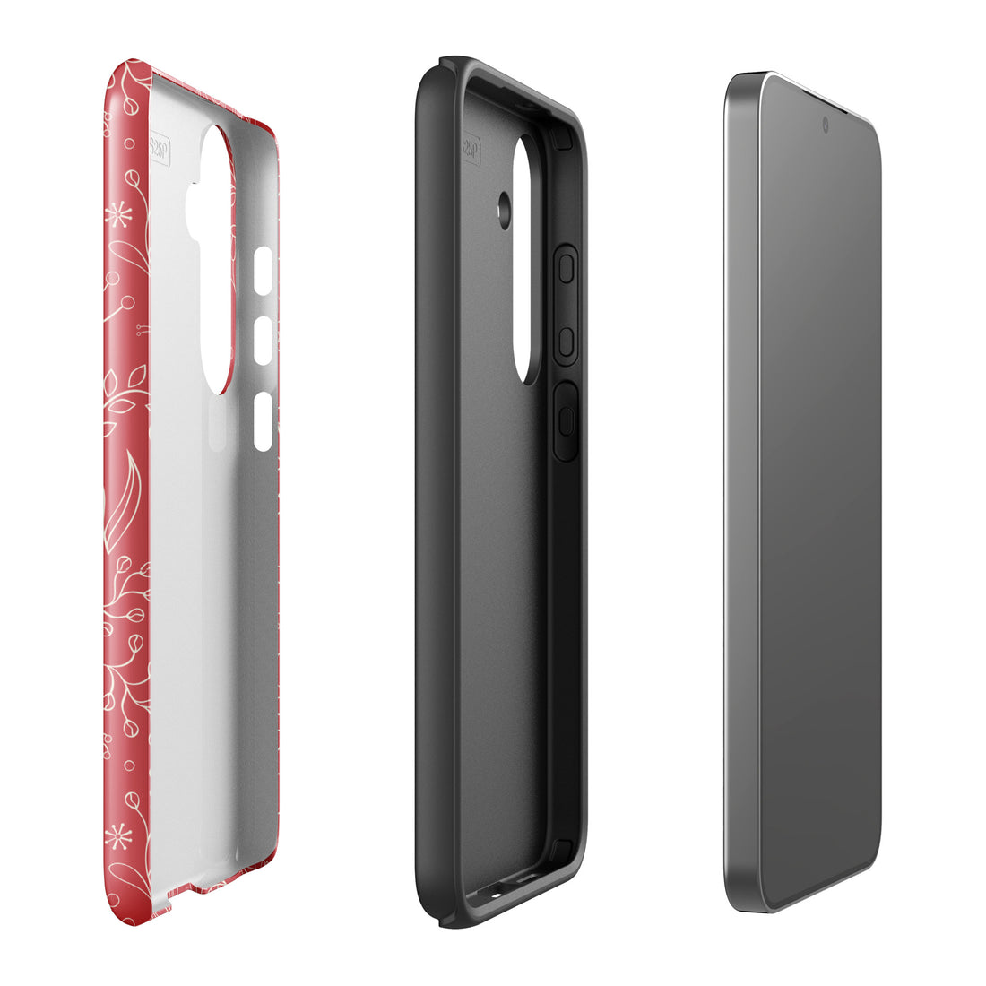 Coral Floral Sketch Tough Case for Samsung