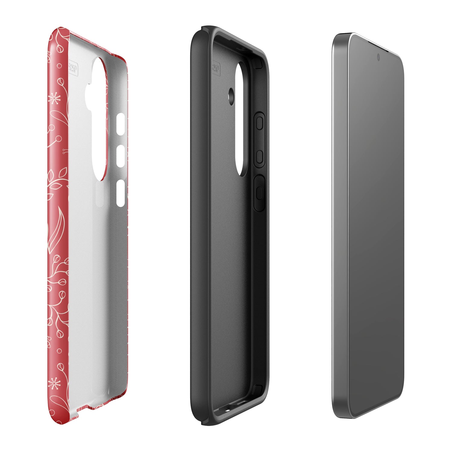Coral Floral Sketch Tough Case for Samsung