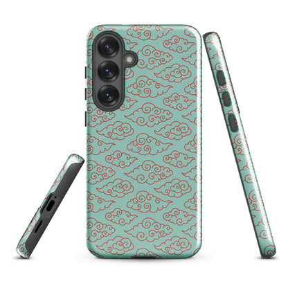Mint Cloud Pattern Tough Case for Samsung