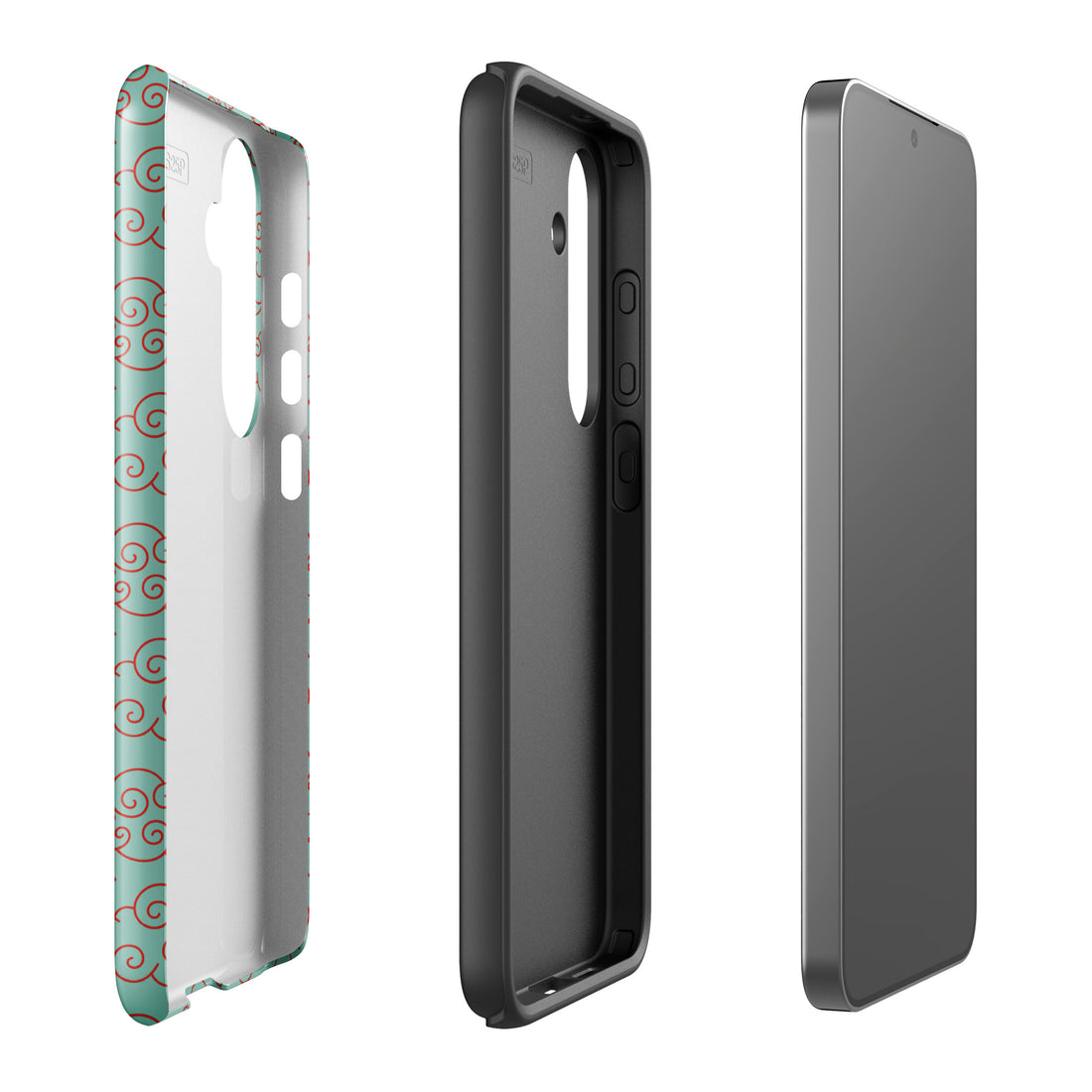 Mint Cloud Pattern Tough Case for Samsung