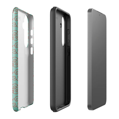 Mint Cloud Pattern Tough Case for Samsung