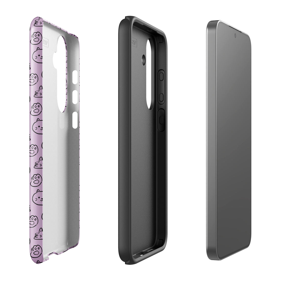 Lilac Cat Pattern Tough Case for Samsung