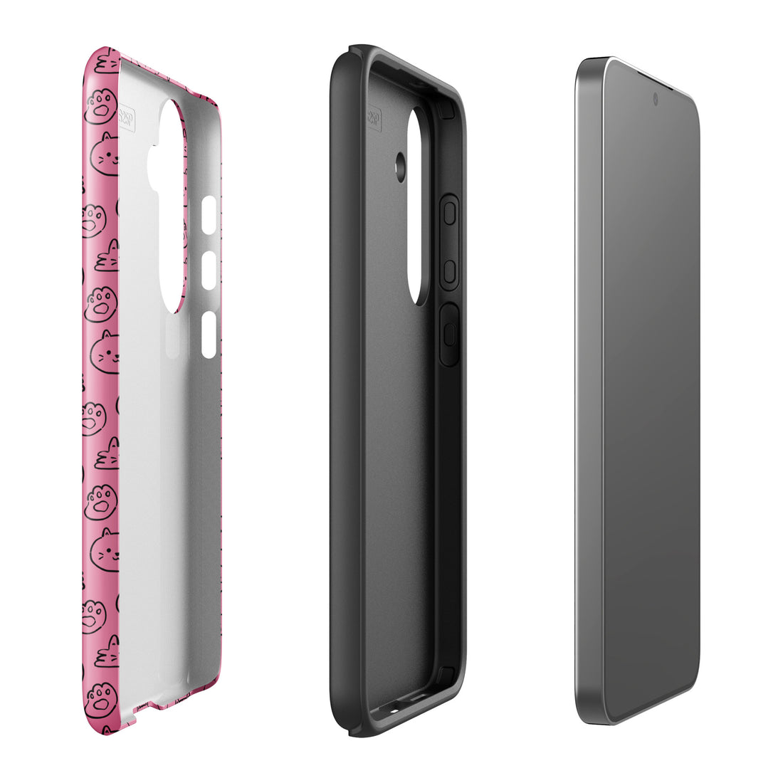 Pink Cat Pattern Tough Case for Samsung