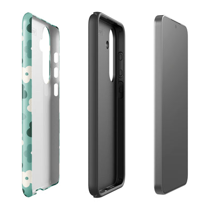 Retro Teal Floral Tough case for Samsung®