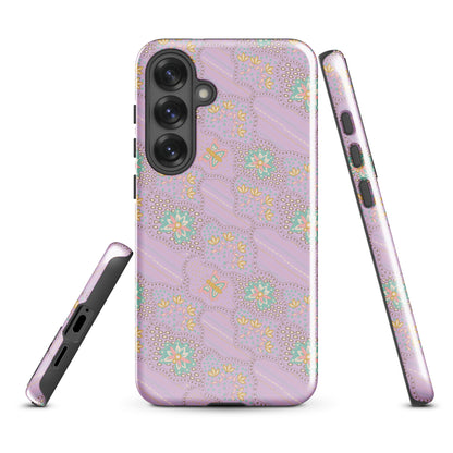 Retro Floral Lavender Tough Case for Samsung