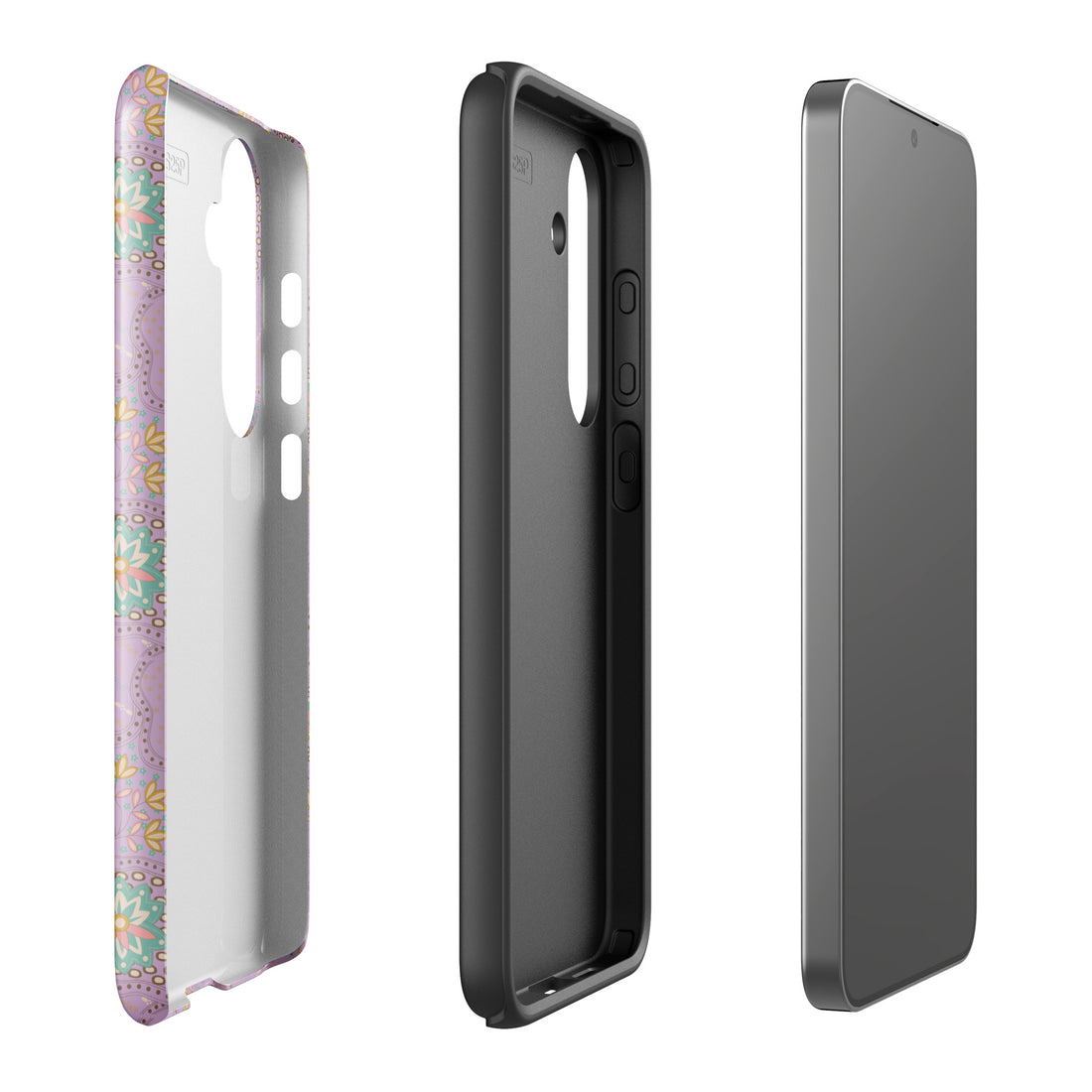 Retro Floral Lavender Tough Case for Samsung