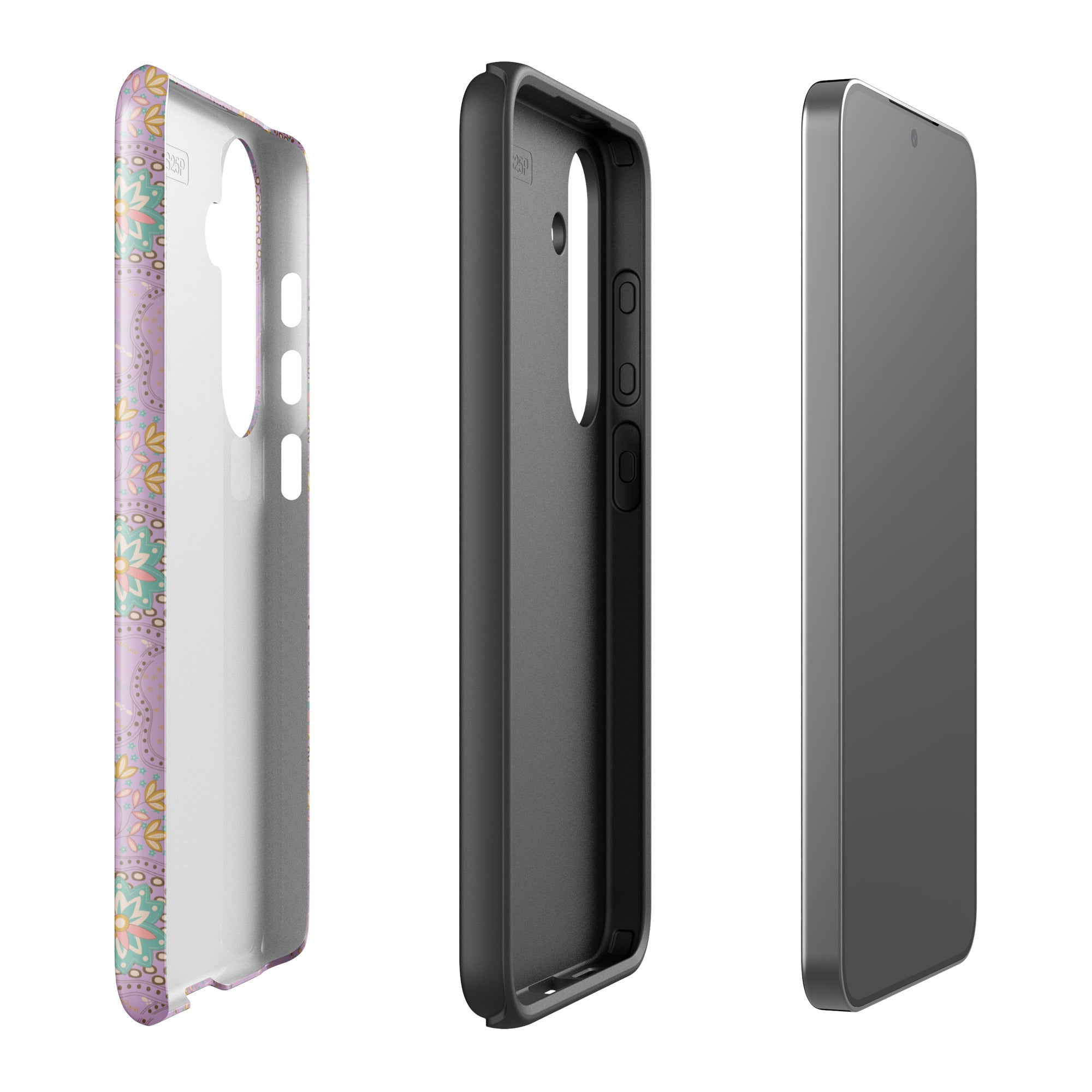 Retro Floral Lavender Tough Case for Samsung