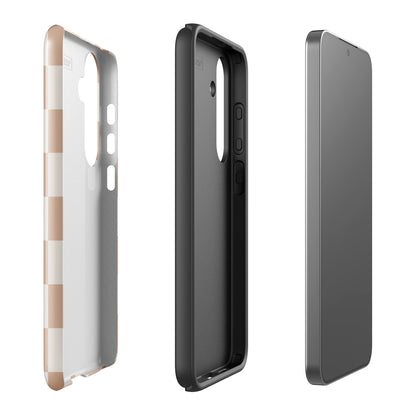 Beige Checkerboard Tough Case for Samsung