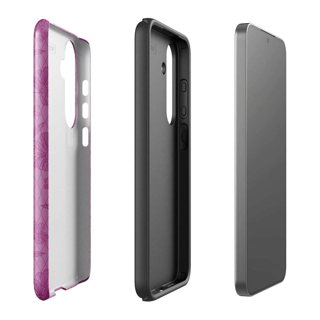 Mauve Floral Net Tough Case for Samsung