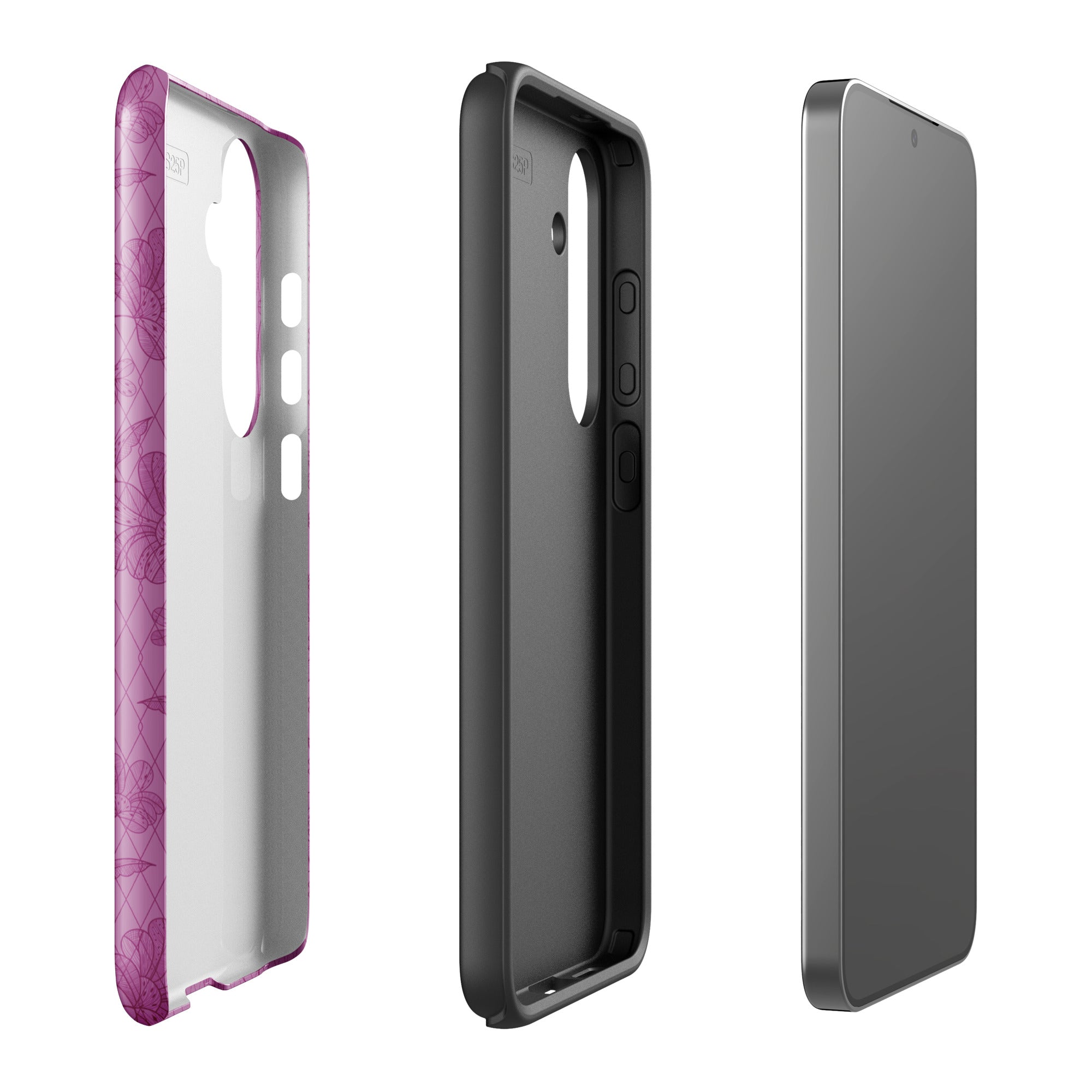 Mauve Floral Net Tough Case for Samsung